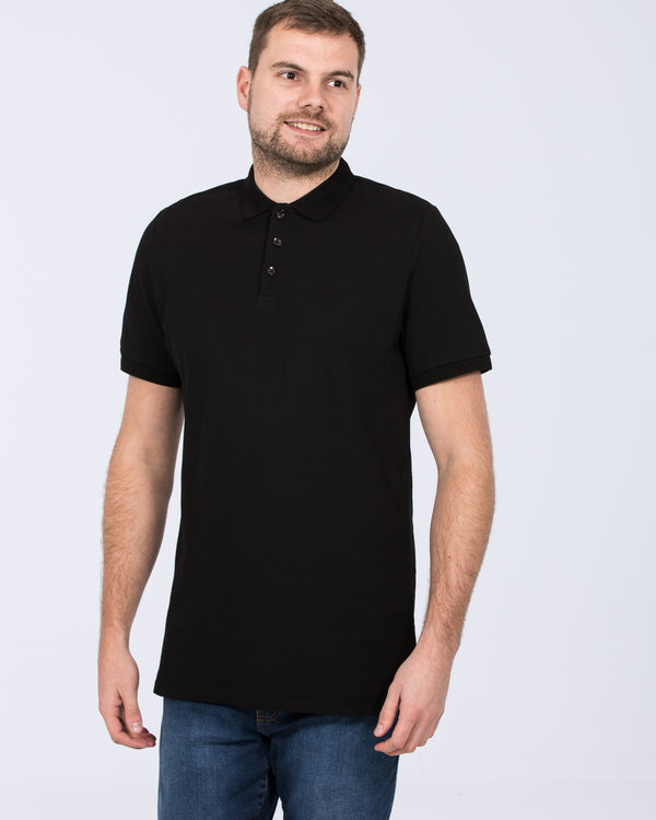 2t Cameron Regular Fit Tall Polo Shirt (black)