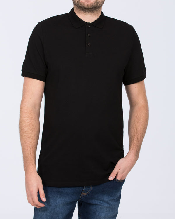 2t Cameron Regular Fit Tall Polo Shirt (black)