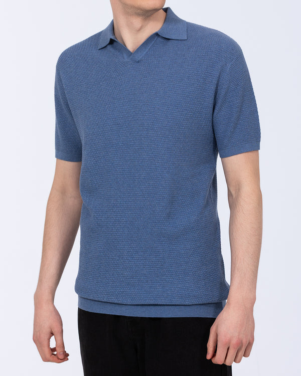 2t Douglas Tall Open Collar Polo (blue)