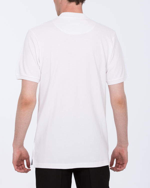 2t Lennox Tall Regular Fit Polo Shirt (white)