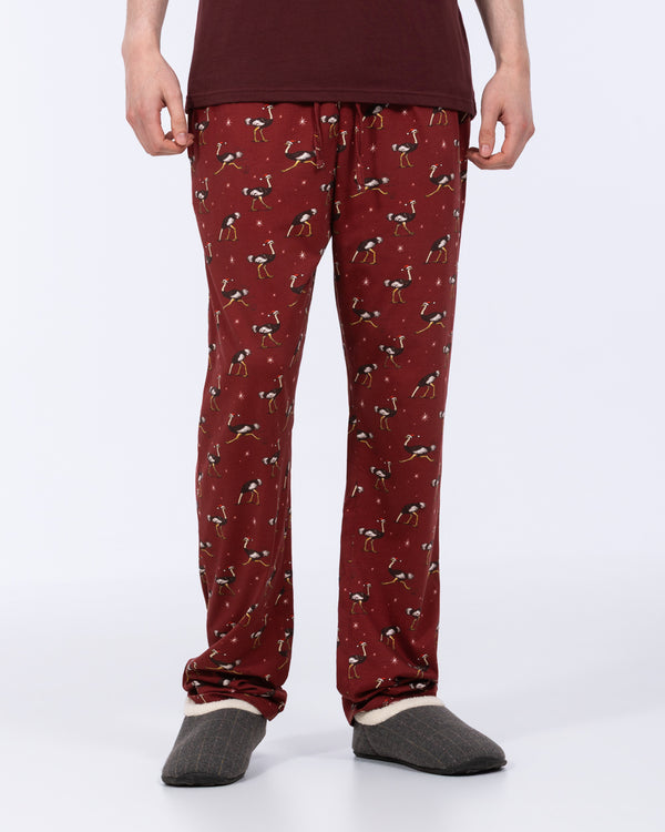 2t Talisman Tall Jersey Pyjama Bottoms (oxblood ostrich)