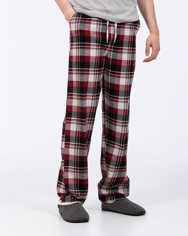 2t Wren Tall Pyjama Bottoms (burgundy/grey check)