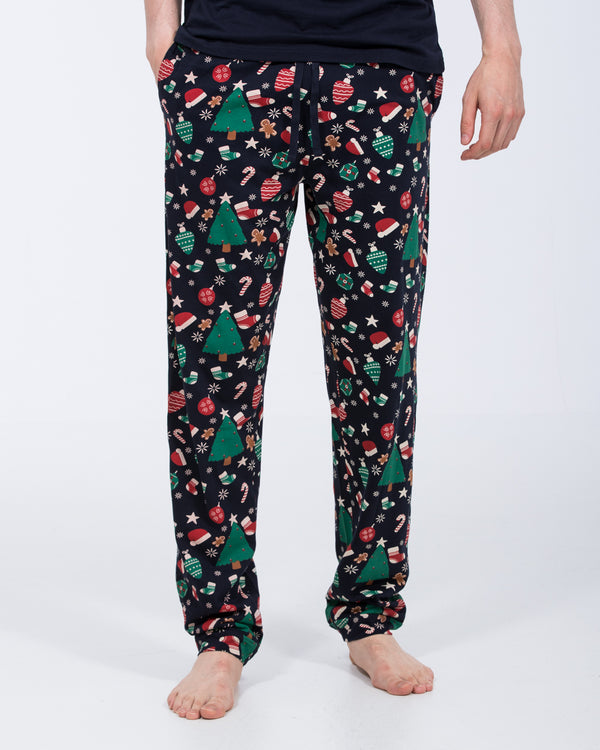 2t Jimmy Tall Mens Christmas Pyjama Set (navy novelty)