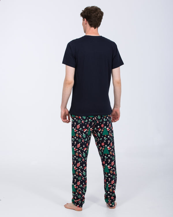 2t Jimmy Tall Mens Christmas Pyjama Set (navy novelty)