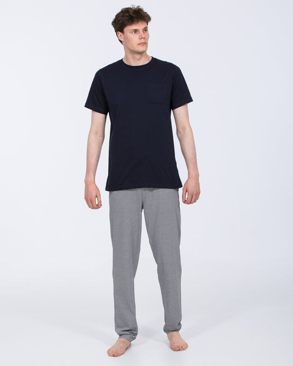 2t Jimmy Tall Mens Pyjama Set (navy stripe)