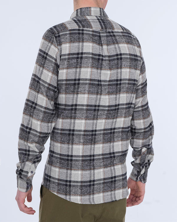 2t Extra Tall Slim Fit Long Sleeve Shirt (silver check)