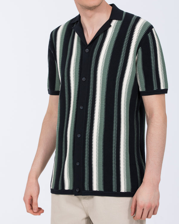 2t Tall Knitted Stripe Shirt (navy)