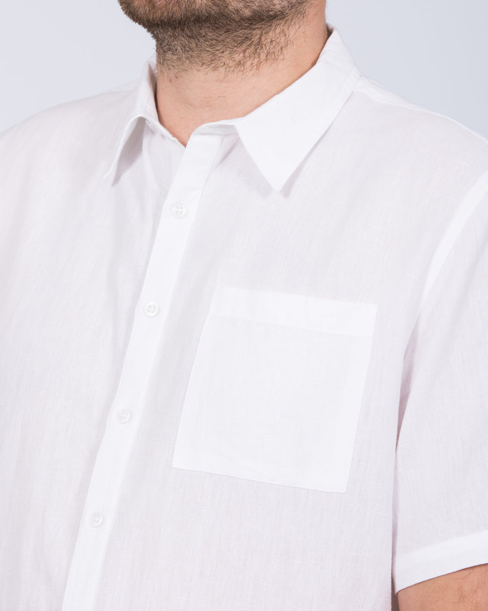 2t Tall Short Sleeve Linen Blend Shirt (white)
