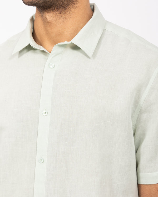 2t Tall Short Sleeve Linen Blend Shirt (sage)