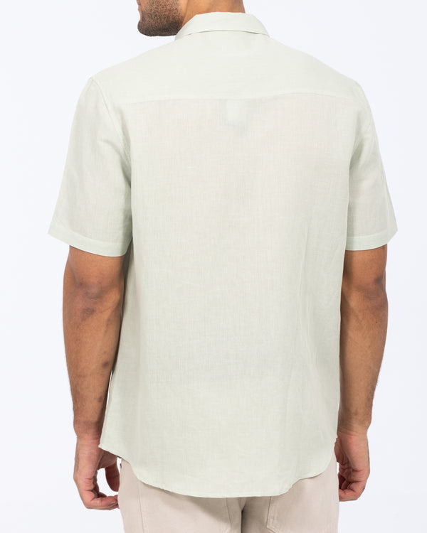 2t Tall Short Sleeve Linen Blend Shirt (sage)