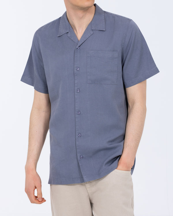 2t Reagan Tall Short Sleeve Revere Shirt (blue)