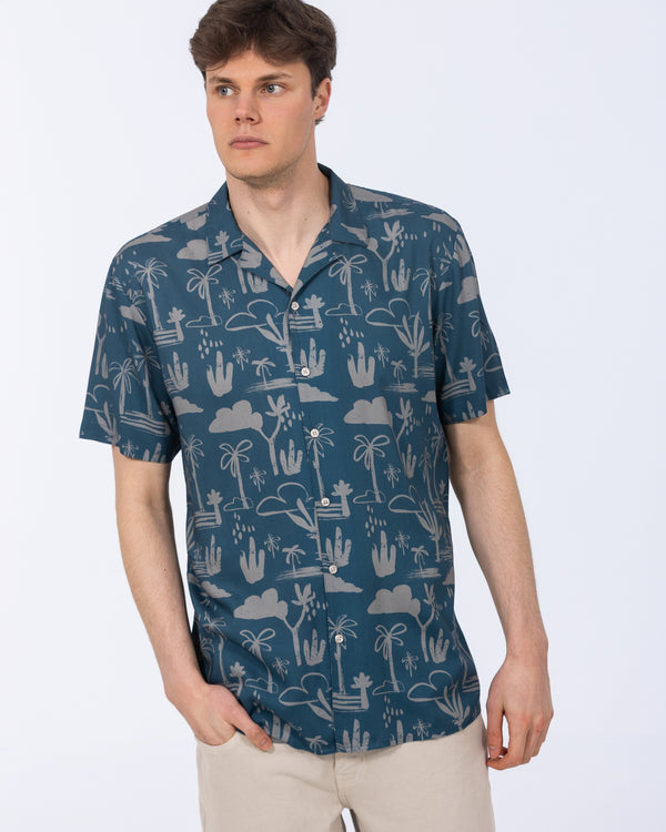 2t Rhodes Tall Short Sleeve Printed Shirt (blue pattern)