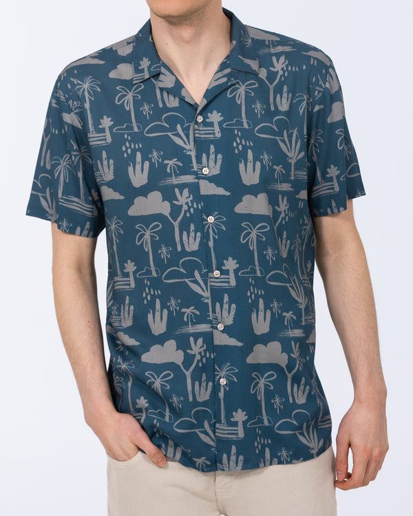 2t Rhodes Tall Short Sleeve Printed Shirt (blue pattern)