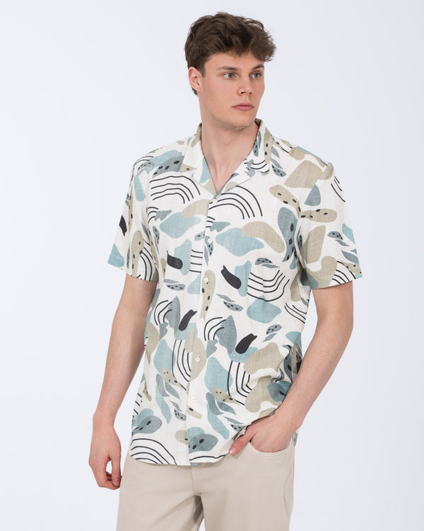 2t Rhodes Tall Revere Collar Shirt (white pattern)