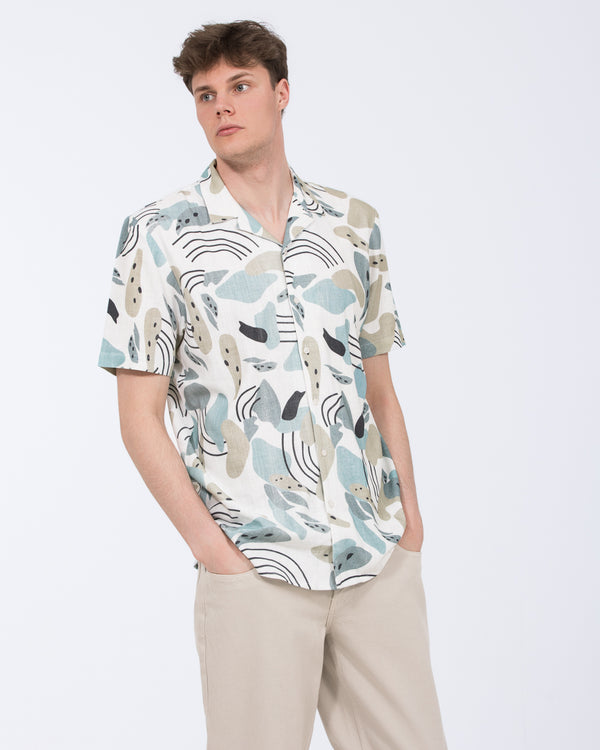 2t Rhodes Tall Revere Collar Shirt (white pattern)