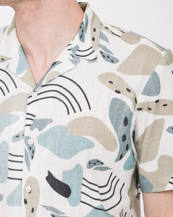 2t Rhodes Tall Revere Collar Shirt (white pattern)