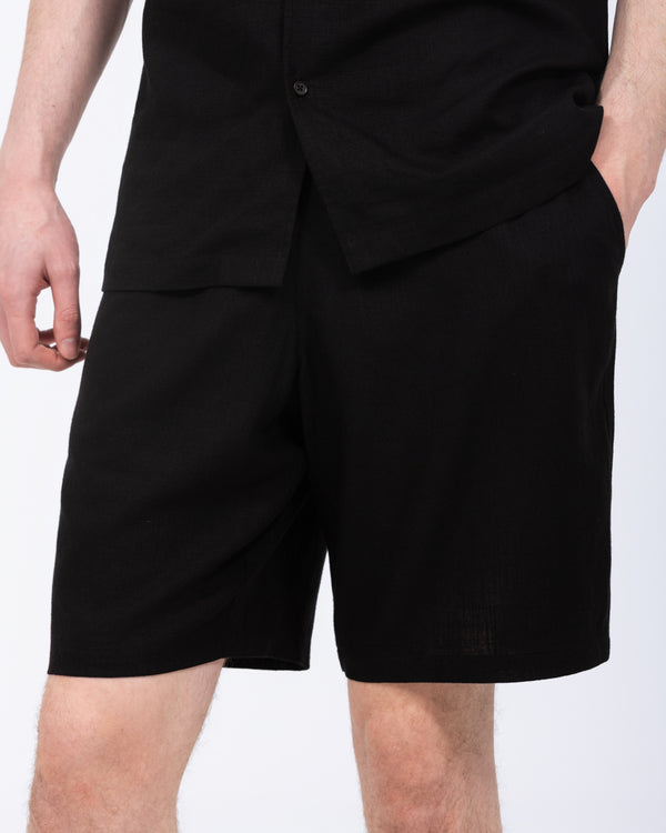 2t Tall Will Linen Blend Pull On Shorts (black)