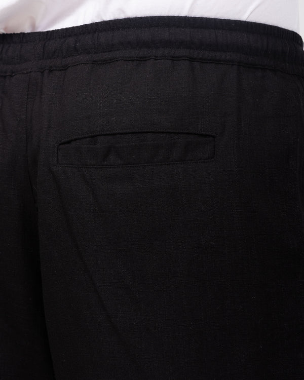 2t Tall Will Linen Blend Pull On Shorts (black)