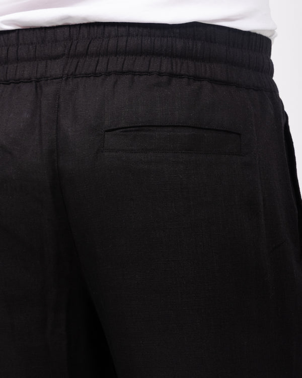 2t Tall Will Linen Blend Pull On Trouser (black)