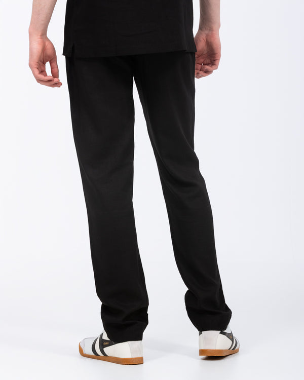 2t Tall Will Linen Blend Pull On Trouser (black)
