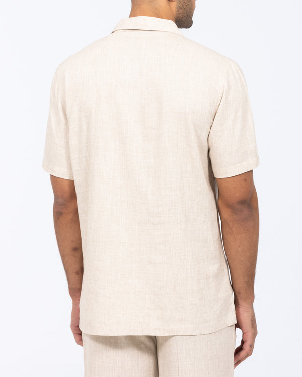 2t Tall Will Linen Blend Revere Shirt (neutral)