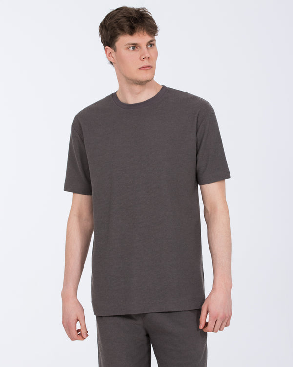 2t Kai Tall Textured T-Shirt (slate grey)