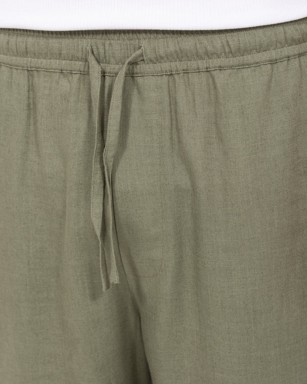 2t Tall Will Linen Blend Pull On Trouser (khaki)
