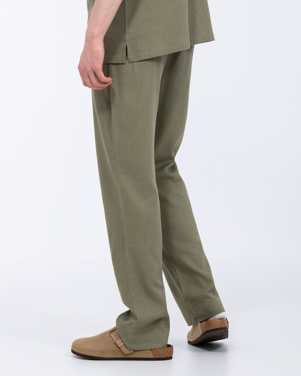 2t Tall Will Linen Blend Pull On Trouser (khaki)