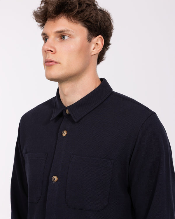 2t Enzo Tall Jersey Shacket (navy)