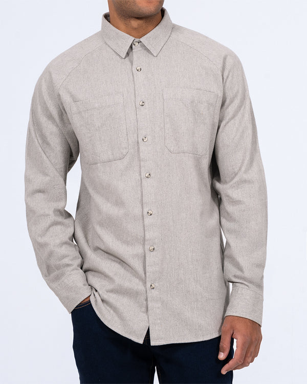 2t Bradley Tall Relaxed Fit Raglan Shirt (grey flannel)