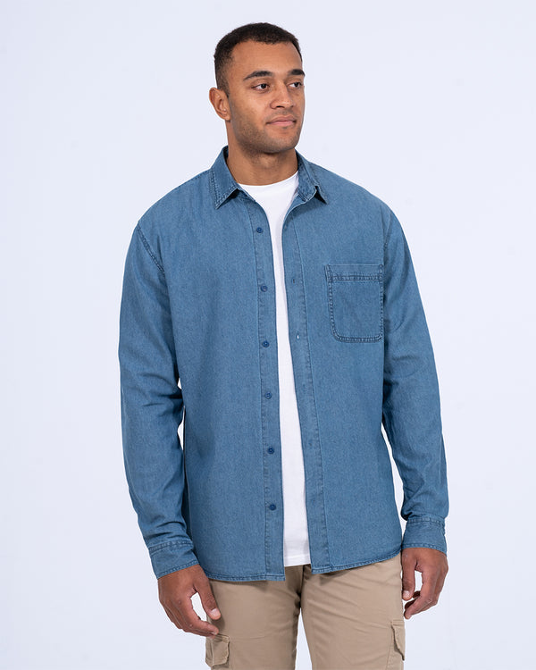 2t Zayne Tall Denim Shirt (mid wash)