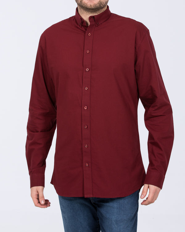 2t Russell Regular Fit Tall Oxford Shirt (burgundy)