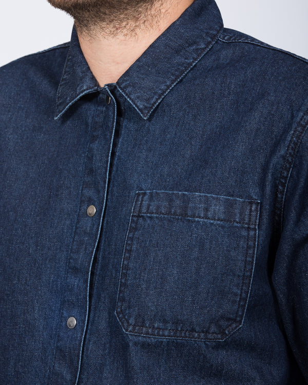 2t Zak Extra Tall Denim Shirt (navy)