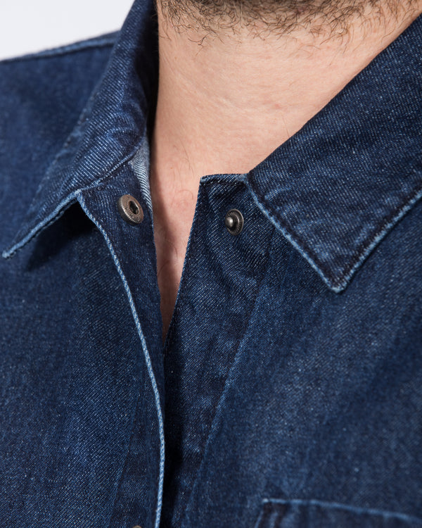 2t Zak Extra Tall Denim Shirt (navy)