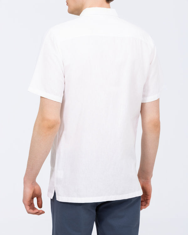 2t Tall Short Sleeve Linen Blend Shirt (white)
