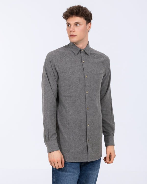 2t Bradley Tall Relaxed Fit Raglan Shirt (charcoal marl)