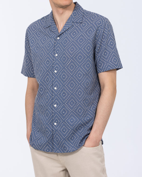 2t Daryn Tall Embroidered Jacquard Shirt (blue)