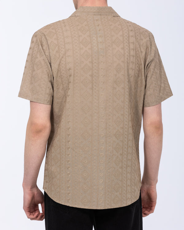 2t Daryn Tall Embroidered Jacquard Shirt (khaki)