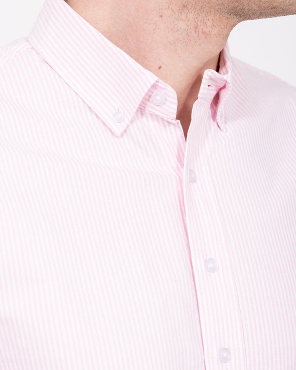 2t Leo Slim Fit Tall Oxford Shirt (pink stripe)