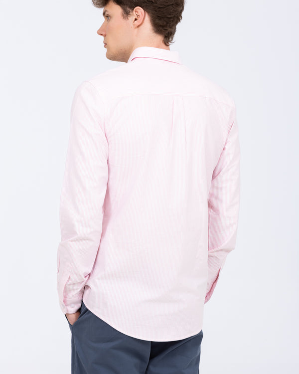 2t Leo Slim Fit Tall Oxford Shirt (pink stripe)