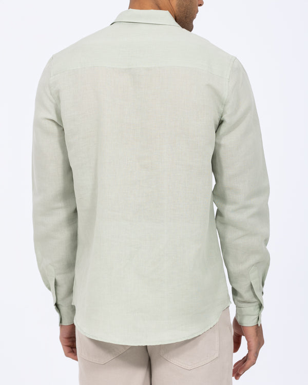 2t Tall Long Sleeve Linen Blend Shirt (sage)