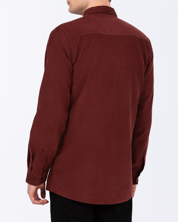 2t Nash Tall Slim Fit Cord Oxford Shirt (rust)