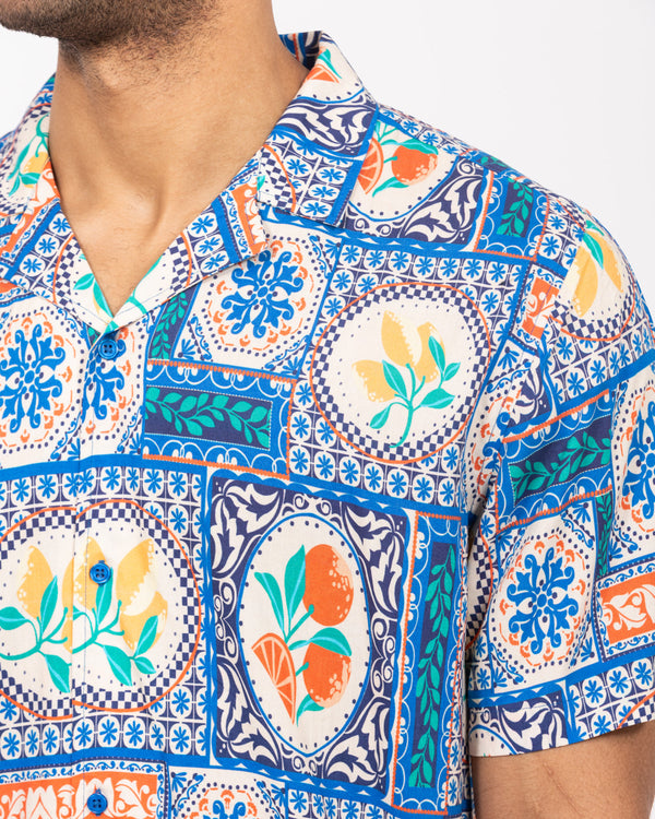 2t Rhodes Tall Short Sleeve Printed Shirt (citrus)