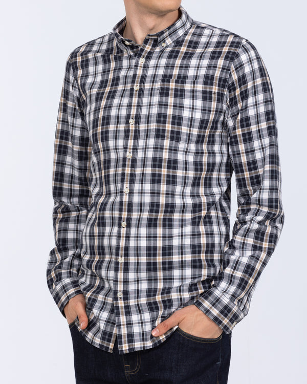 2t Jackson Tall Oxford Shirt (navy/ecru)