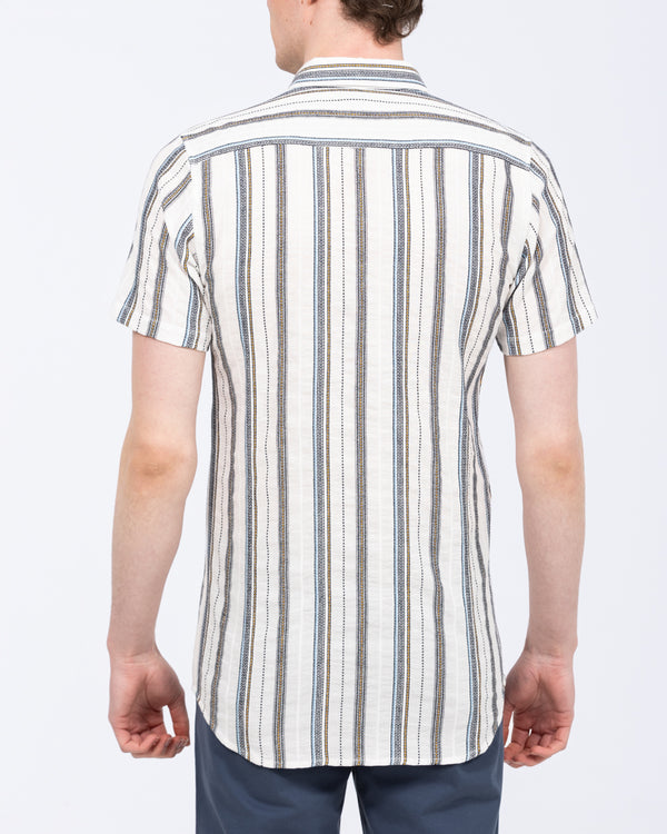 2t Tall Short Sleeve Shirt (ecru stripe)