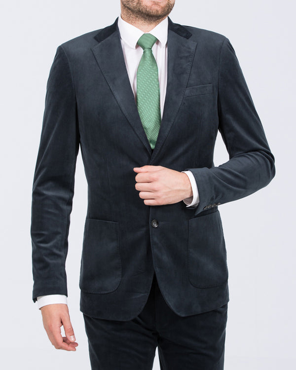 Skopes Atkinson Slim Fit Tall Cord Suit Jacket (teal)