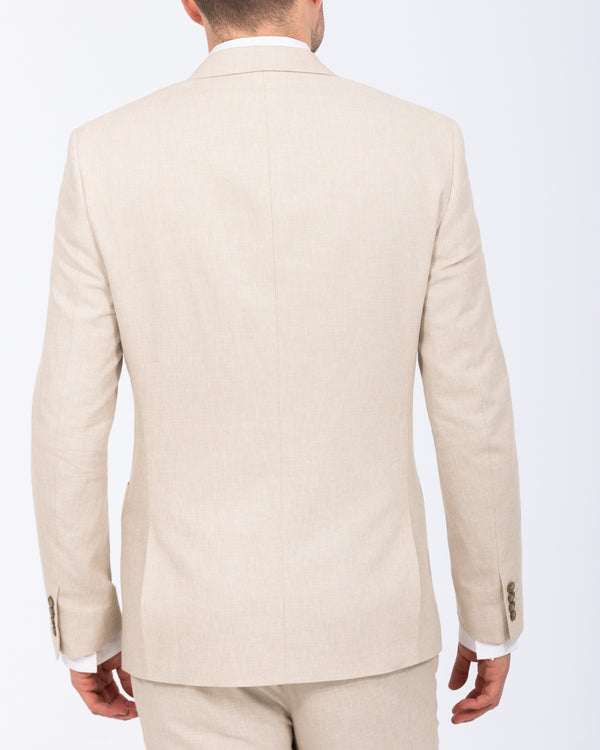 2t Tall Cotton Linen Double Breasted Suit (oatmeal)