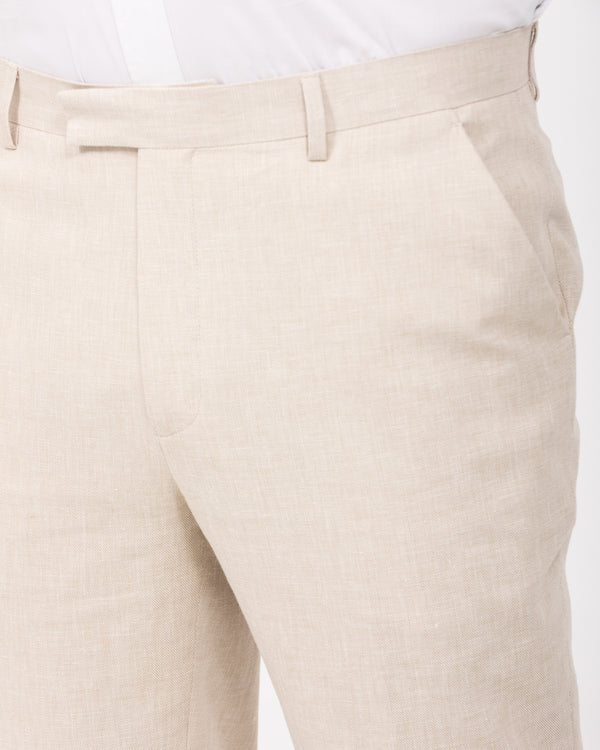 2t Tall Cotton Linen Double Breasted Suit (oatmeal)