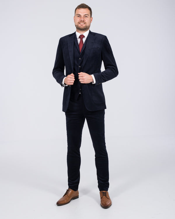 Skopes Atkinson Slim Fit Tall Cord Suit (navy)