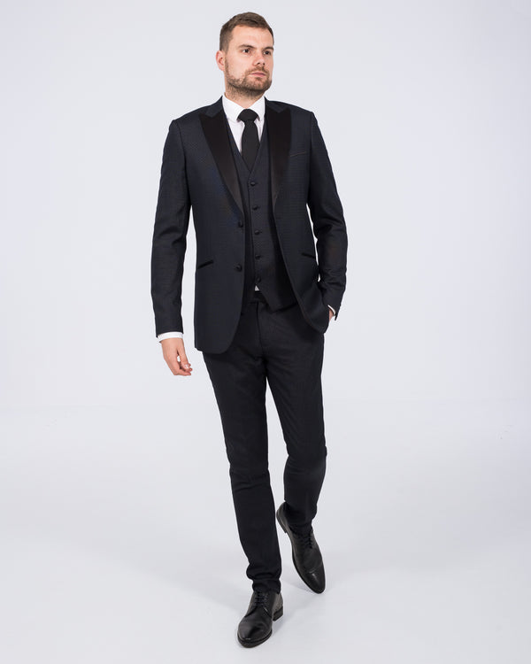 Skopes Cuba Slim Fit Tall Mens Dinner Suit (navy diamond)